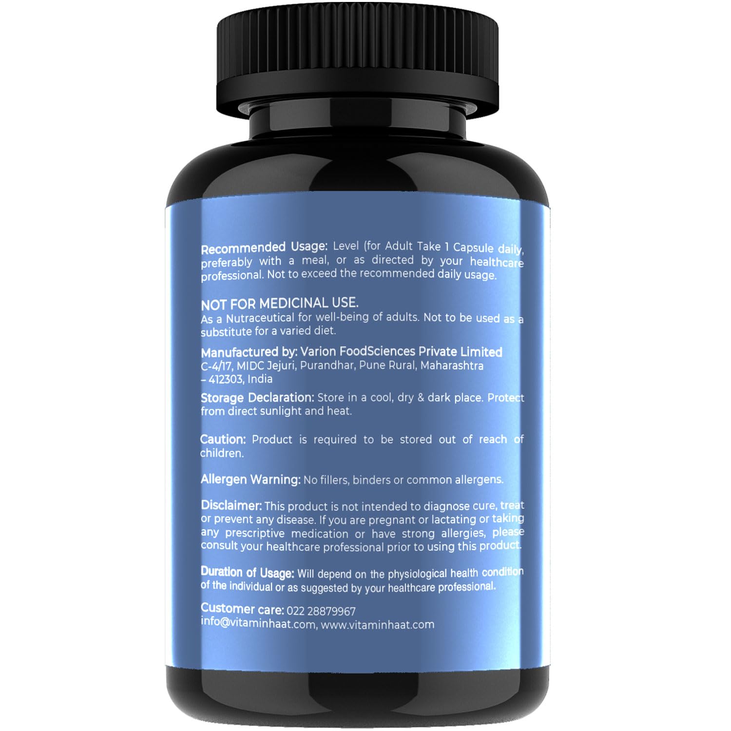 Berberine Supplements | Berberine HCL 500mg 98% Purity | Berberine Capsules for Metabolic Wellness & Daily Nutrition Support | High Strength Berberine Extract | 60 Capsules by VitaminHaat — Amazon image 8