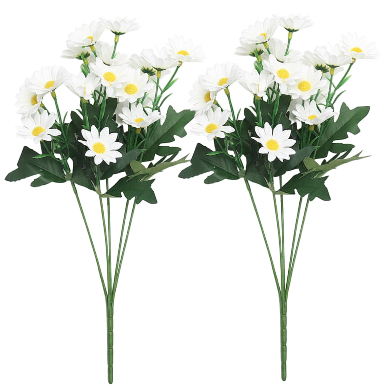 Marguerites artificielles 13 pouces sans entretien fleurs blanches durables