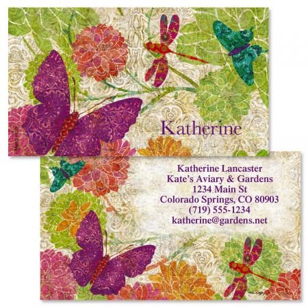 Colors of Nature Custom Printed Business Cards - Set of 250-2 x 3-½ inches - Matte Finish - Double-Sided - Gifts for Artists, Florists, Gardeners,