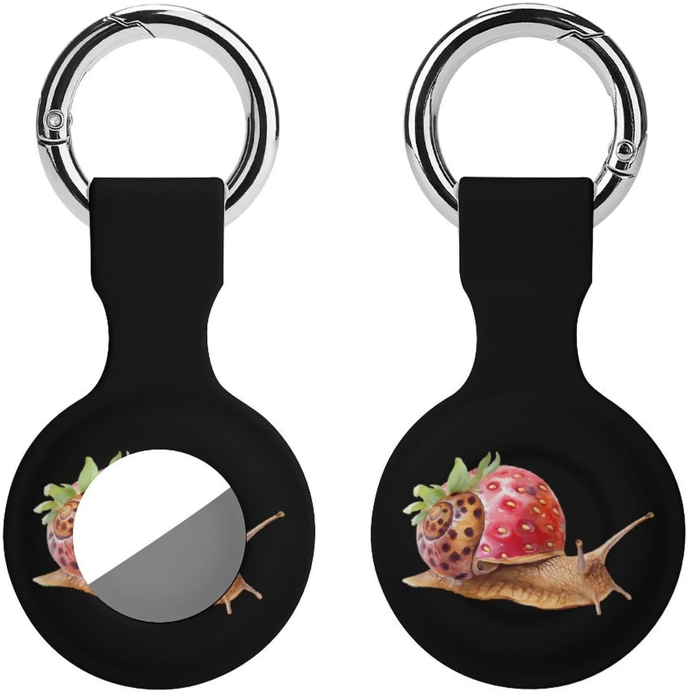 Snail with Strawberry Shell Funny Cover Compatible with AirTag | Protective Case GPS Tracker Holder for Wallet Luggage Pets