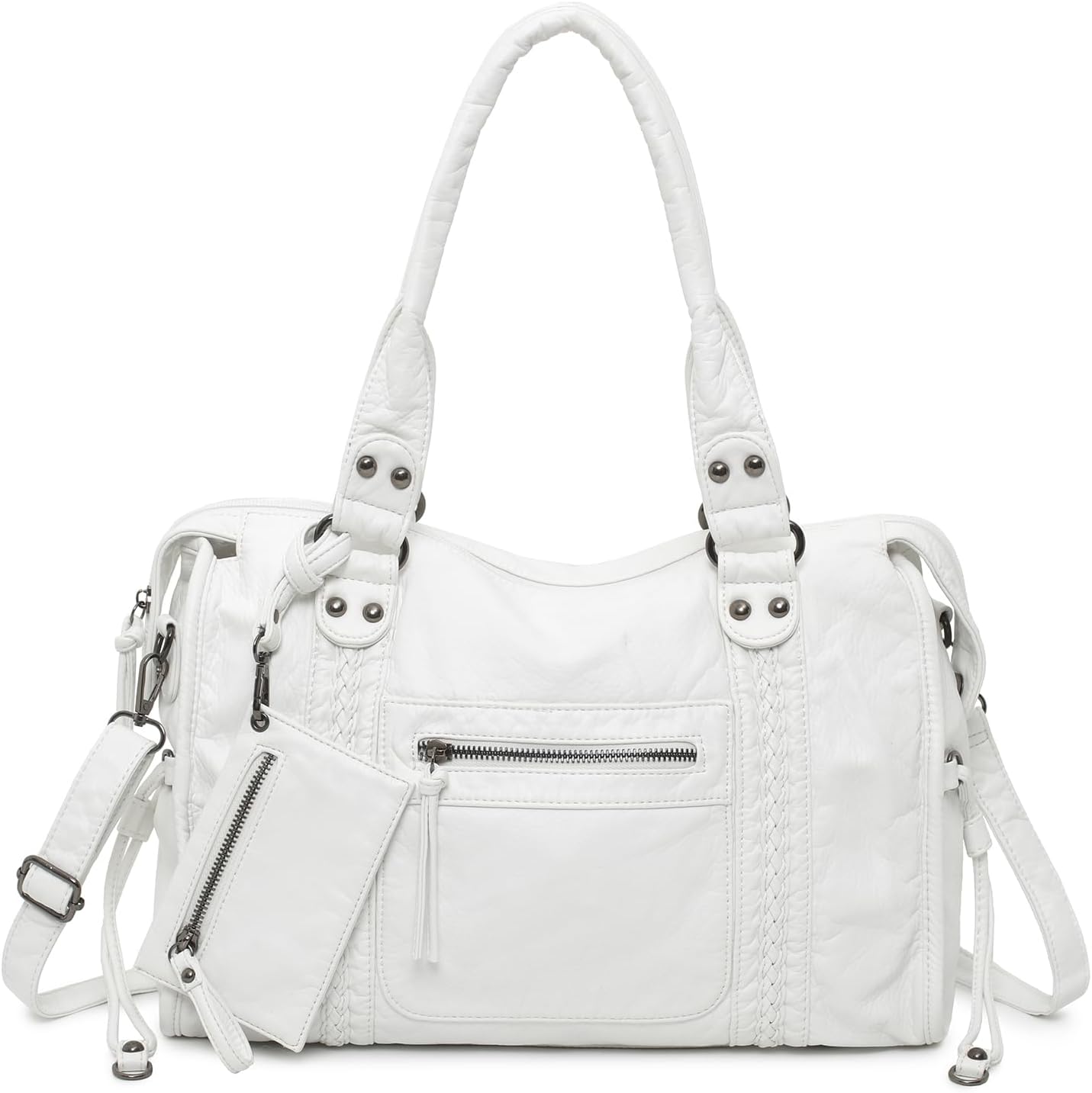 Y2K Vintage Hobo Shoulder Bag for Women, Vegan Leather Tote 