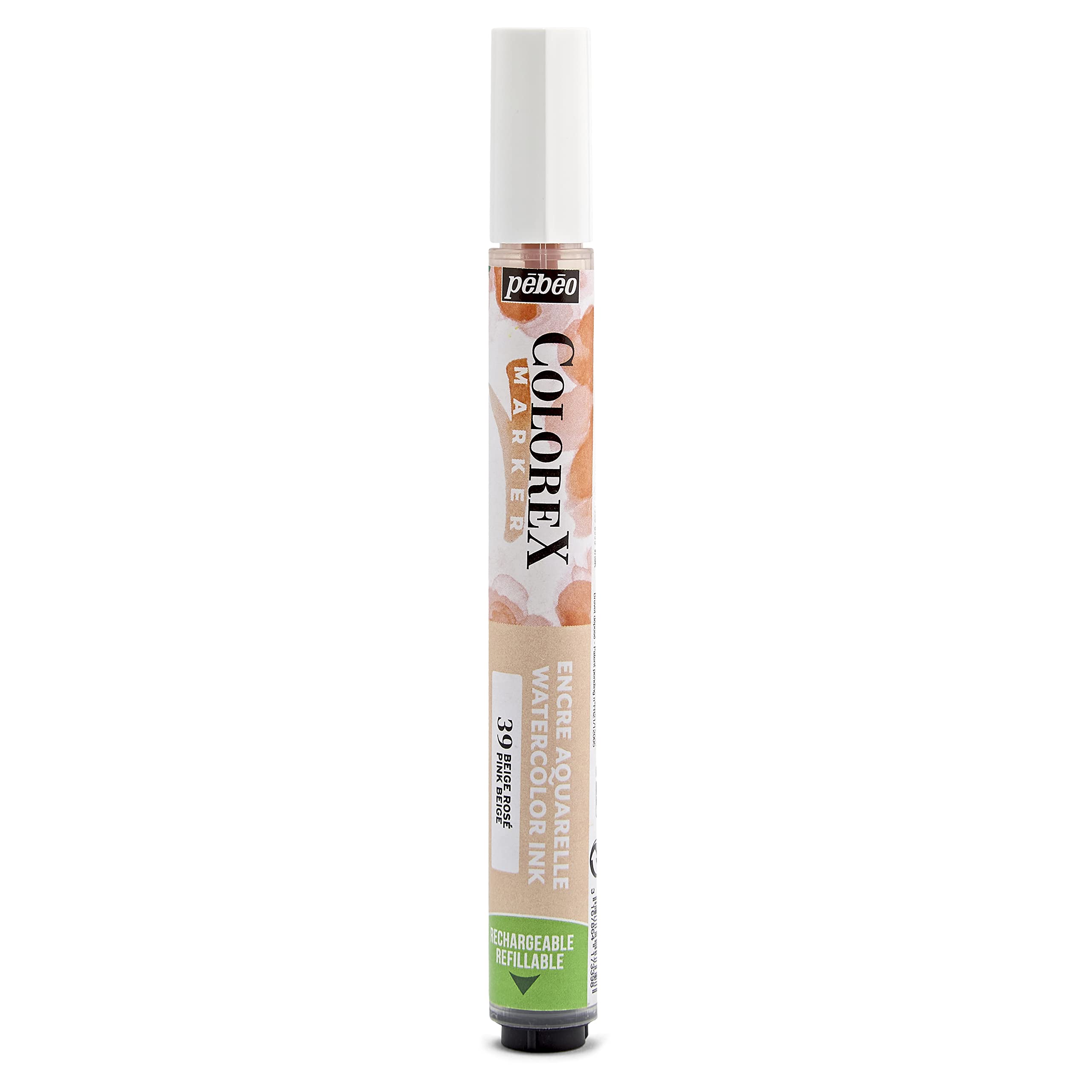 PEBEO Colorex Watercolour Ink Marker - Velvet Rendering Beige Ink - Multi-purpose Drawing Ink All Media - Marker - Rosy Beige