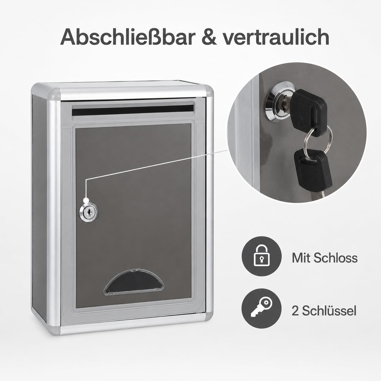 Gadpiparty Soporte de metal para sugerencias, caja de sugerencia, caja de sugerencia, caja de sugerencia, caja de aluminio, caja de aluminio, caja de cerradura, pinzas de metal