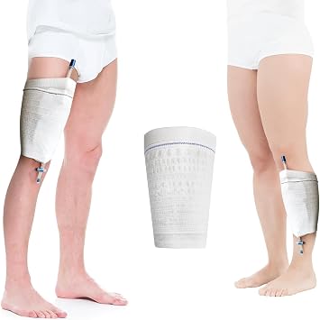 Breathable and Comfortable Catheter Leg Covers, Washable Male and Female Incontinence Products, Catheter Foot Pocket Holder, Catheter Stabilizers2-Pack M