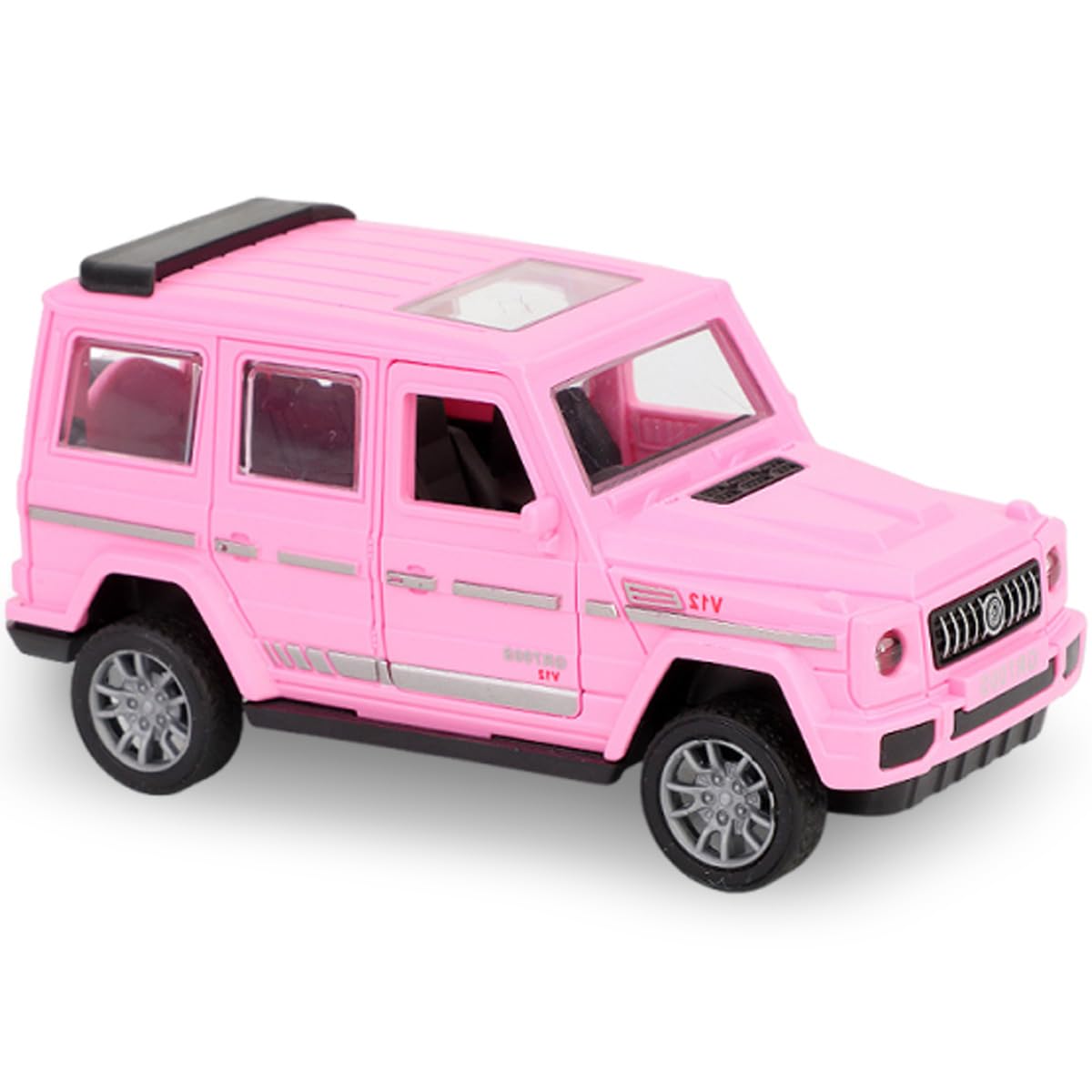 HAUZMLL 1/36 Scale Casting Car Model, Zinc Alloy G Wagon Toy Car, Pull Back Vehicles Toy for Boys Girls Gift (Pink)