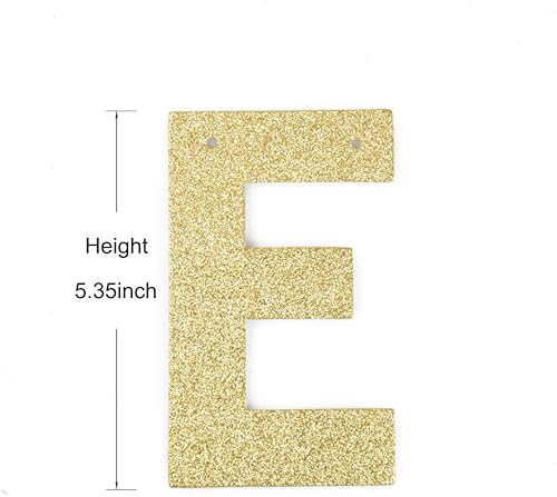 Miniatura 2 de Five&Fabulous - Cartel de 5.º cumpleaños para niñas y niños, fiesta de 5º cumpleaños o aniversario de boda, decoración de letrero de papel dorado