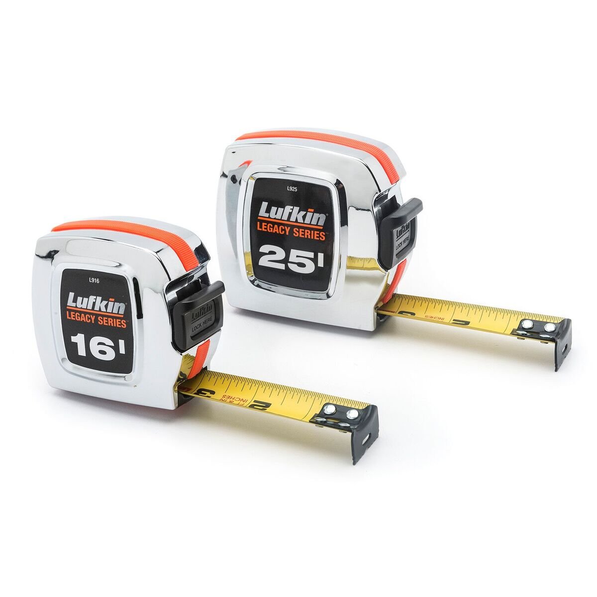 Lufkin Measuring Devices L92516A - Cinta adhesiva (2 unidades, 16 pies, 25 pulgadas), color negro