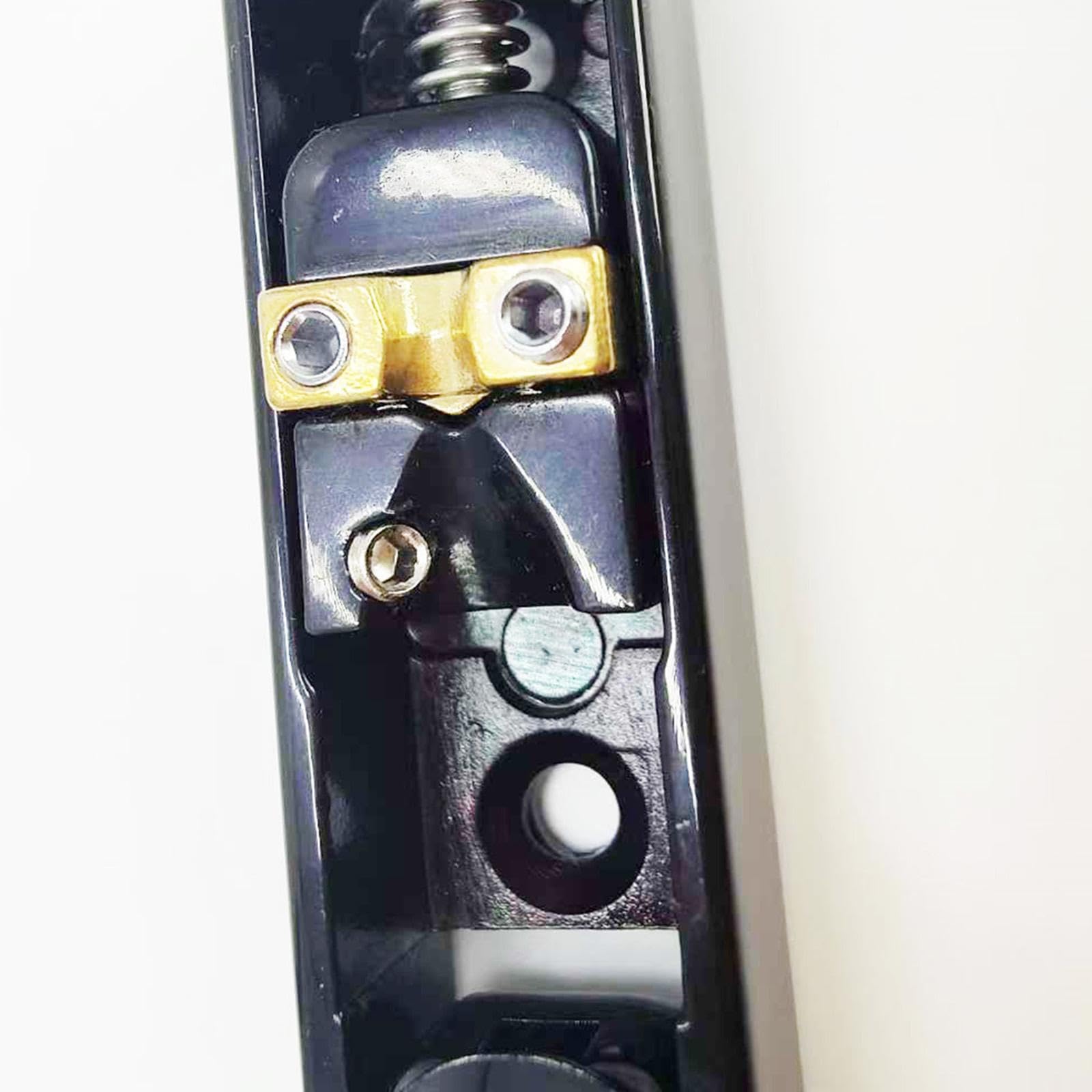 Juego puente y cordal para guitarra eléctrica sin clavijero. Piezas guitarra. Selleta individual con llave, Negro 4 Cuerdas