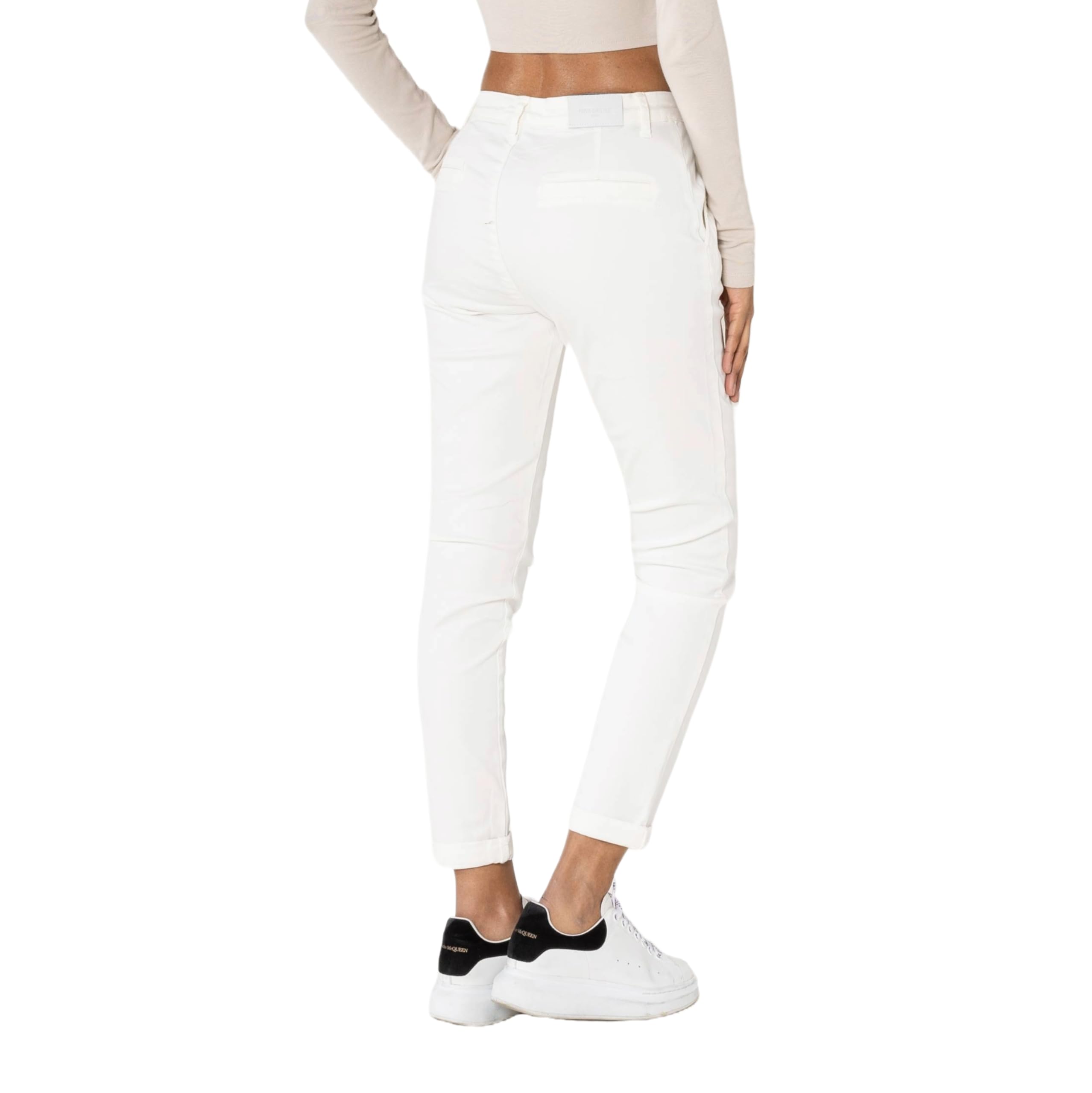 Nina Carter J250 Pantalones chinos para mujer cintura media ajustados elásticos algodón