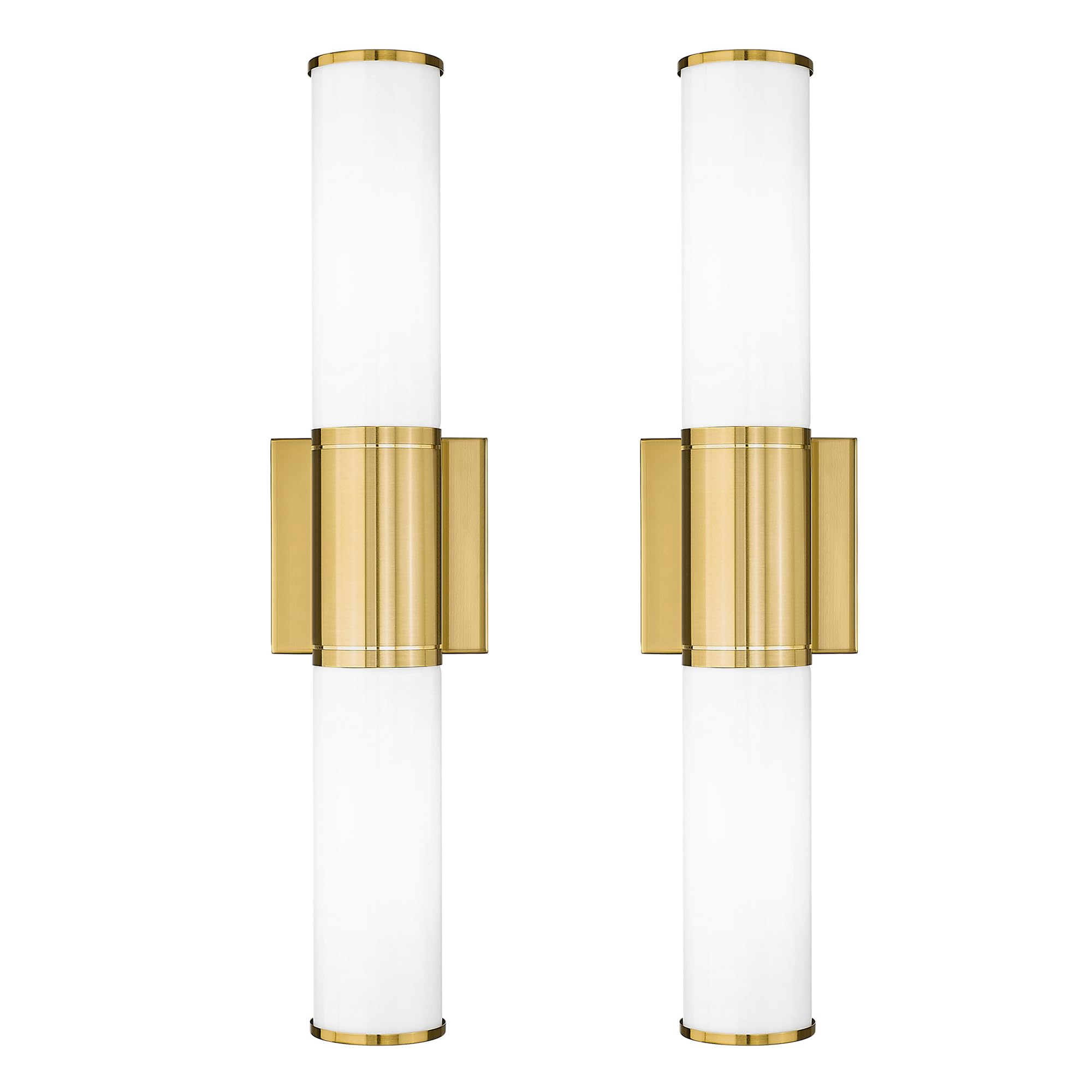 METWET Bathroom Light Fixtures Set of 2, 2 Light Vanity Lights for Mirror with Milk Glass Shade, Up and Down Wall Sconces for Bathroom Bedroom Hallway