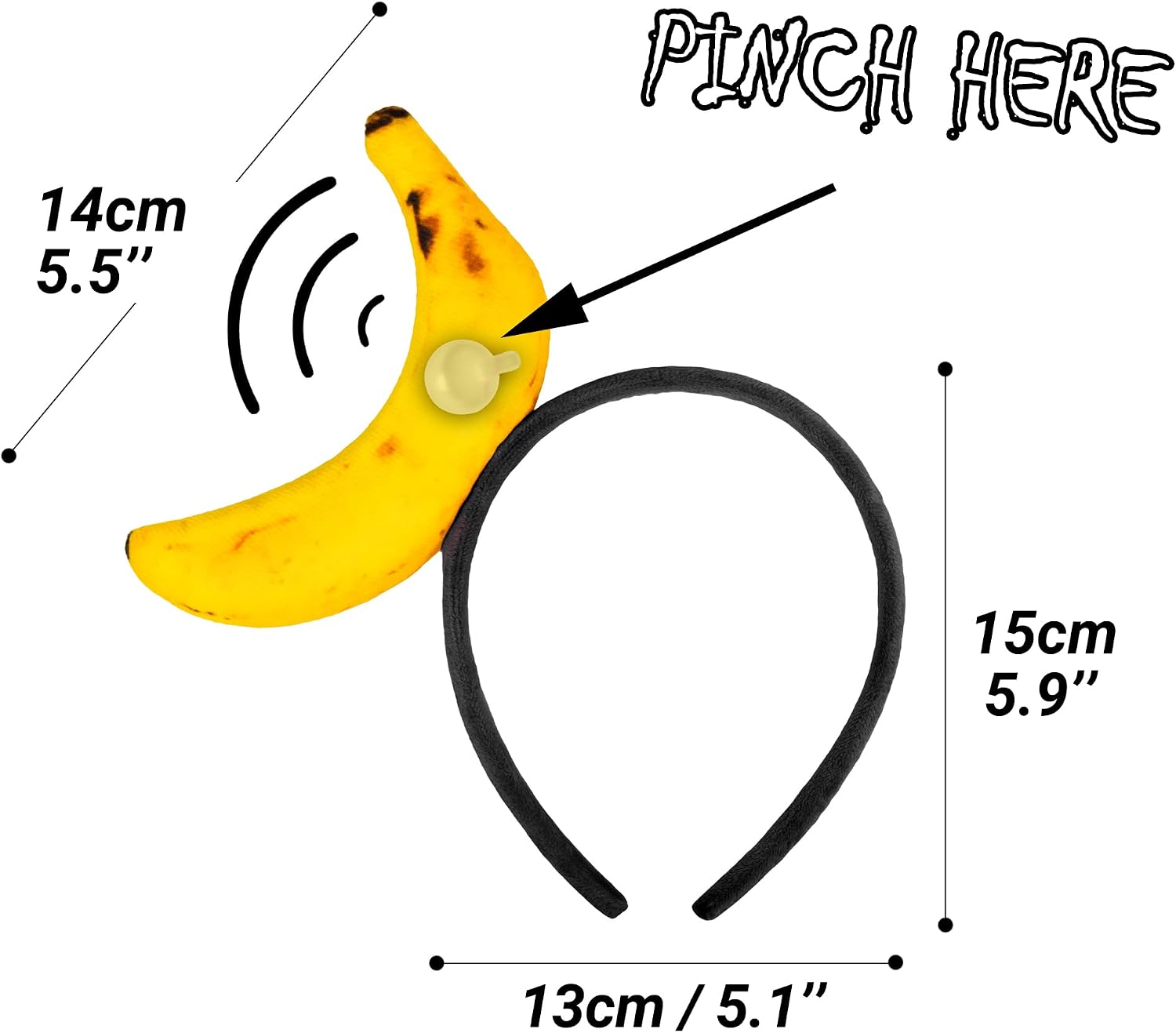 2PCS Fruits Headband Halloween Costume for Men Women Adult, Funny Banana/Pickle/Chili Pepper Hat image 3