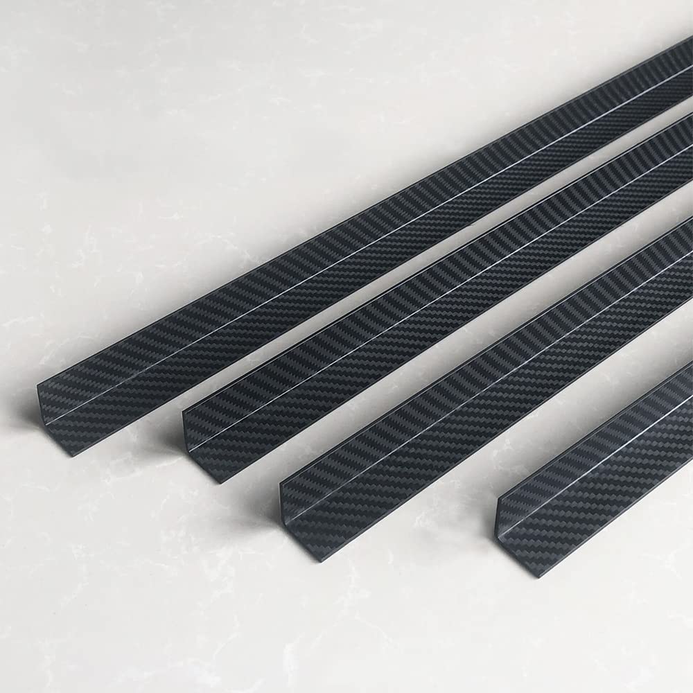 Cornières en fibre de carbone Profil en L Protège-coins industriels pour travaux de construction (40 * 40 * 2.5 * 1000mm)
