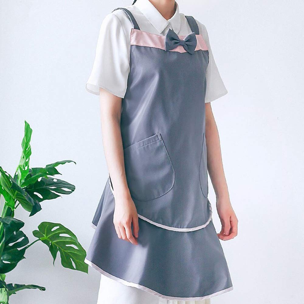 JINGYAN Grembiuli Poliestere impermeabile Grembiule Cafe Waitress Cameriera Caffetteria Pasticcere lavoro di usura del Barista Baker