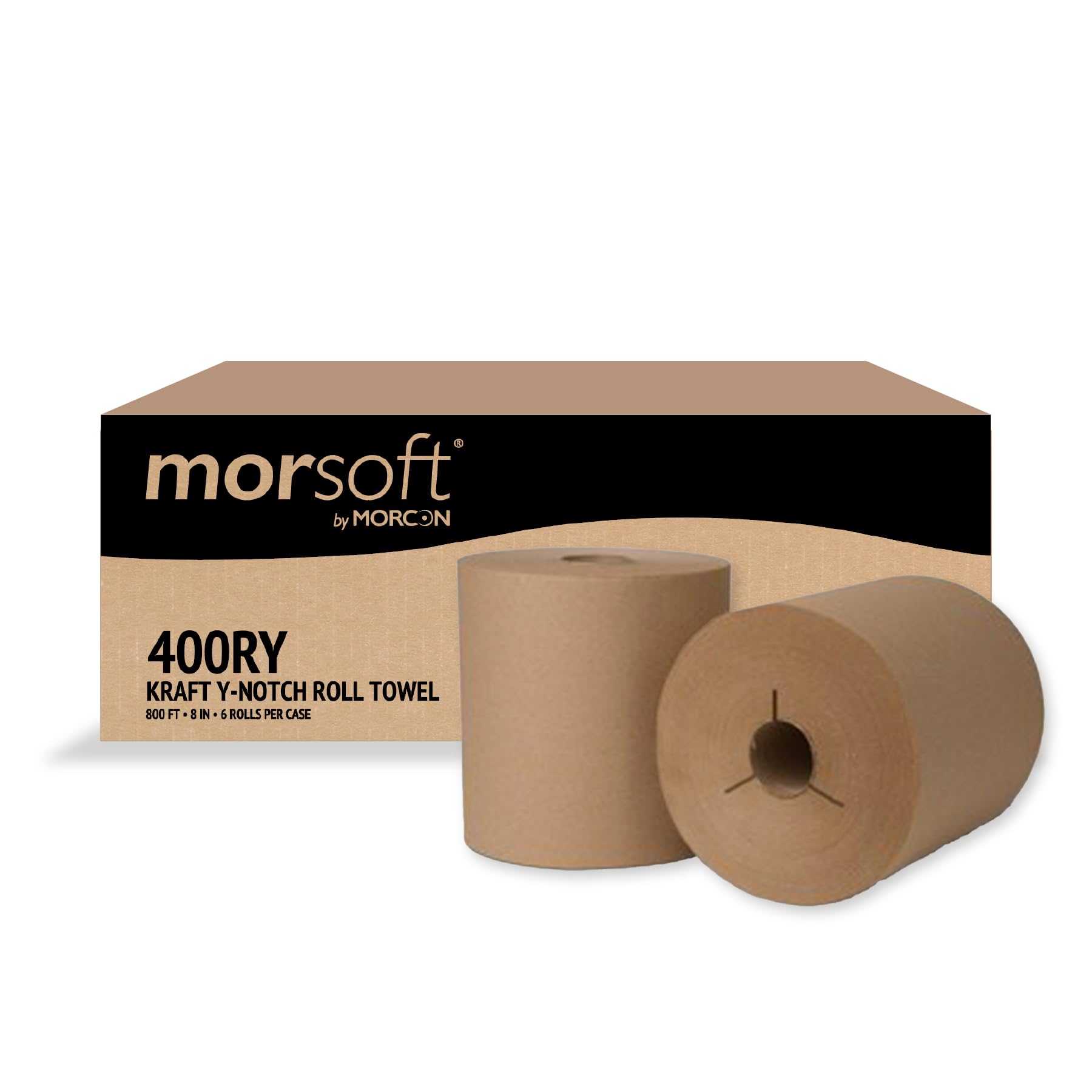 マサノリ　FR　セット Morsoft Controlled Towels, Y-Notch, 8-inch x 800 ft, Kraft, 6