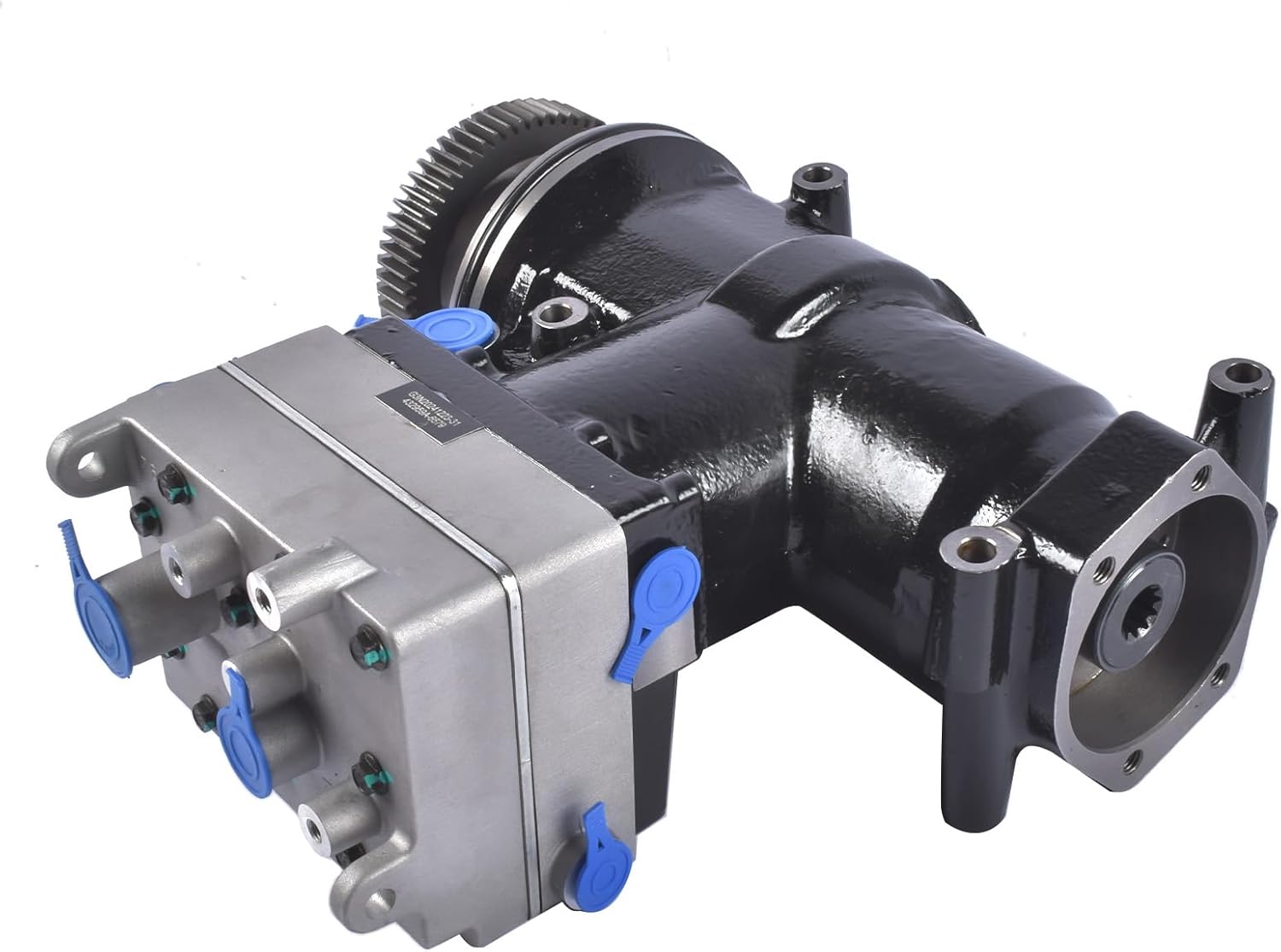 Air Brake Compressor with Gear Compatible with PACCAR MX13 Replacement for OE 2139800 2121411 9122180000 9122180020