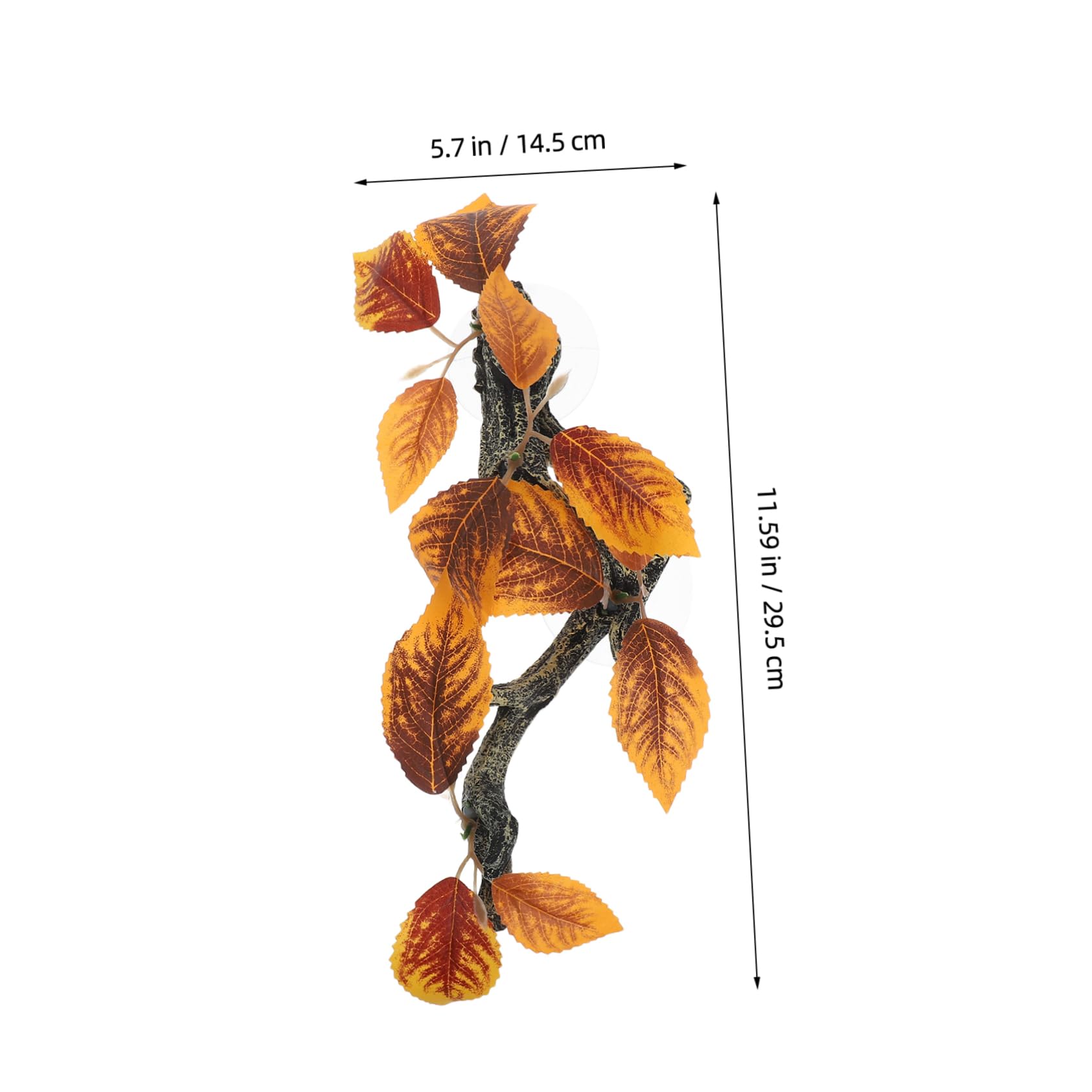 Toddmomy Snake Tank Accessories Realistic Resin Plant for Bearded Dragons Snakes and Geckos Reptile Terrarium Faux Plant for Amphibian Habitat