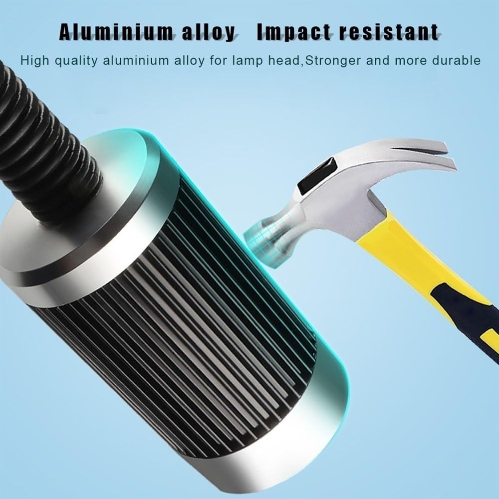 Kleine Werkstattbeleuchtung, flexibles Schwanenhals-LED-Arbeitslicht, magnetisches LED-Arbeitslicht, LED-Arbeitslicht mit Lichtkopfschalter for CNC-Drehmaschinen und andere industrielle Beleuchtung(Sw