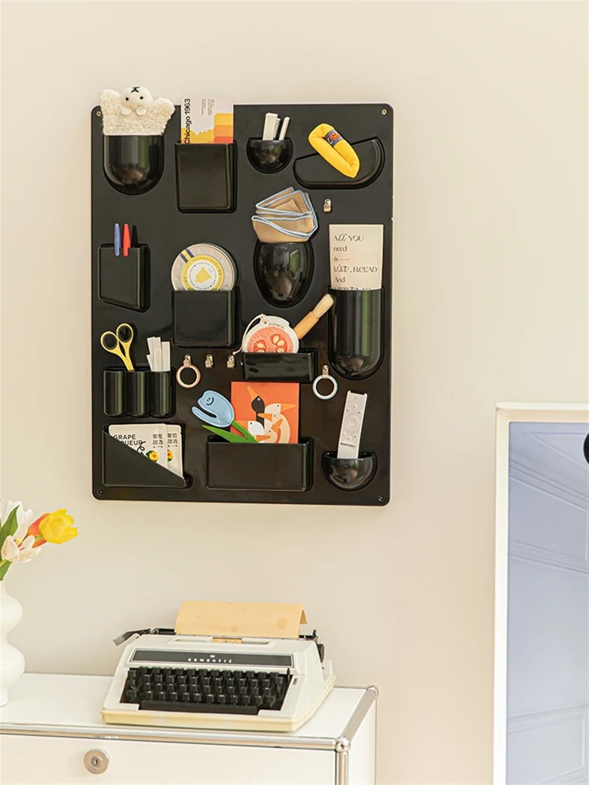 Badezimmer Organizer Aufbewahrungsregal for Wandhalter, Büros, Küchen, Organizer, Werkstätten, Badezimmer, Räume, Verschiedene Formen, Größen, Haken, Clips(Beige)