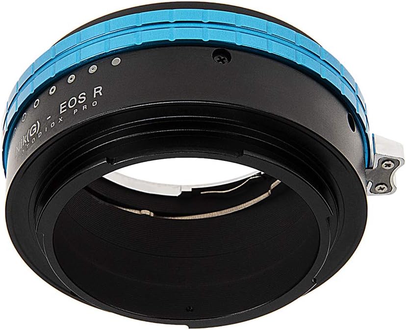 Fotodiox Pro Lens Mount Adapter Compatible with Nikon Nikkor F Mount G-Type D/SLR Lenses to Canon RF (EOS-R) Mount Mirrorless Camera Bodies, (NikG-EOSR-PRO)