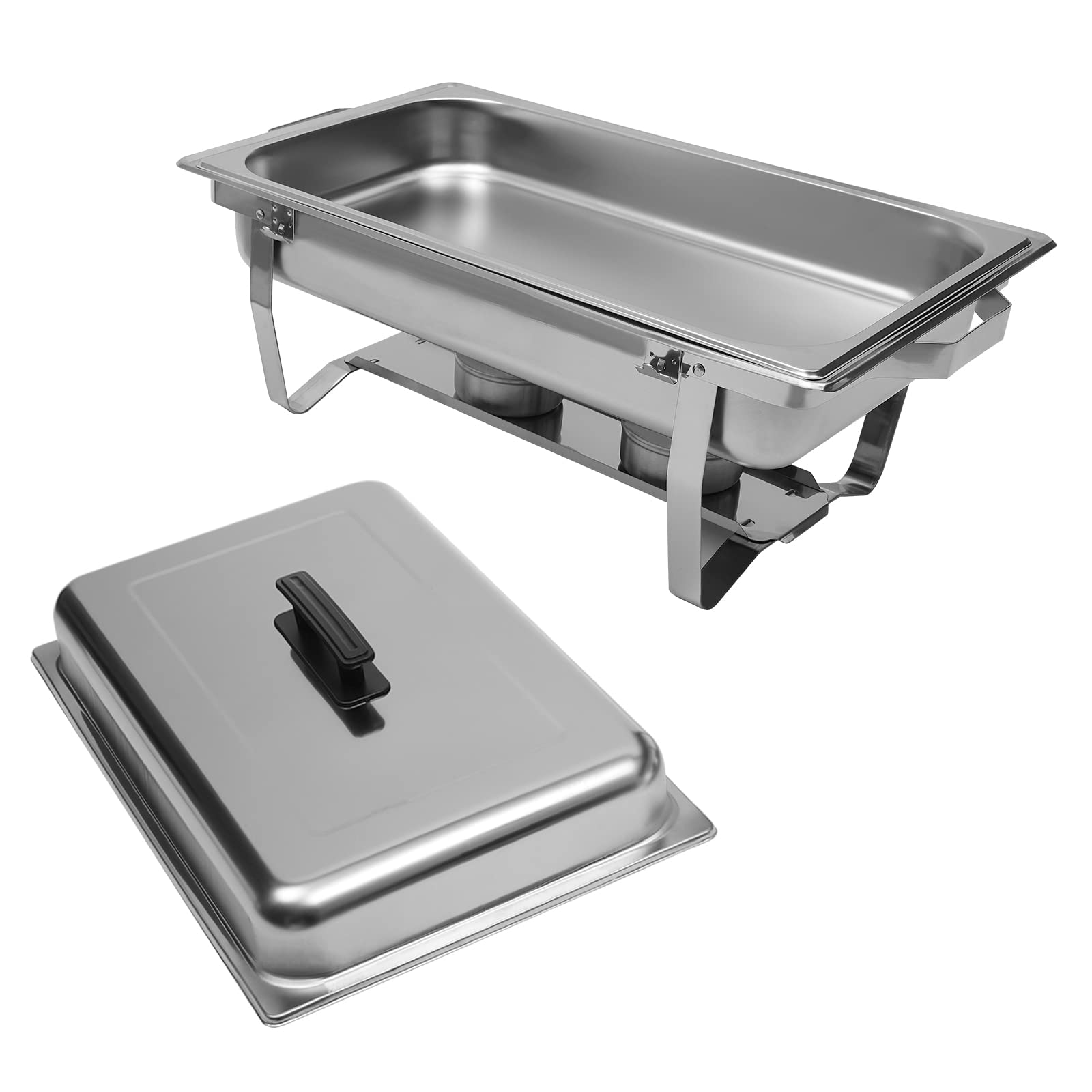 Chafing Dish, set professionale in acciaio inox, contenitore di calore, contenitori per chafing dishes, set di contenitori caldi per catering, buffet e feste (griglia singola per chafing dish)