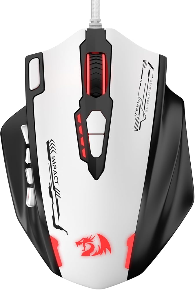 Redragon M908 유선 RGB MMO 게이밍 마우스 12400 DPI 리매핑 키 — 사진 1
