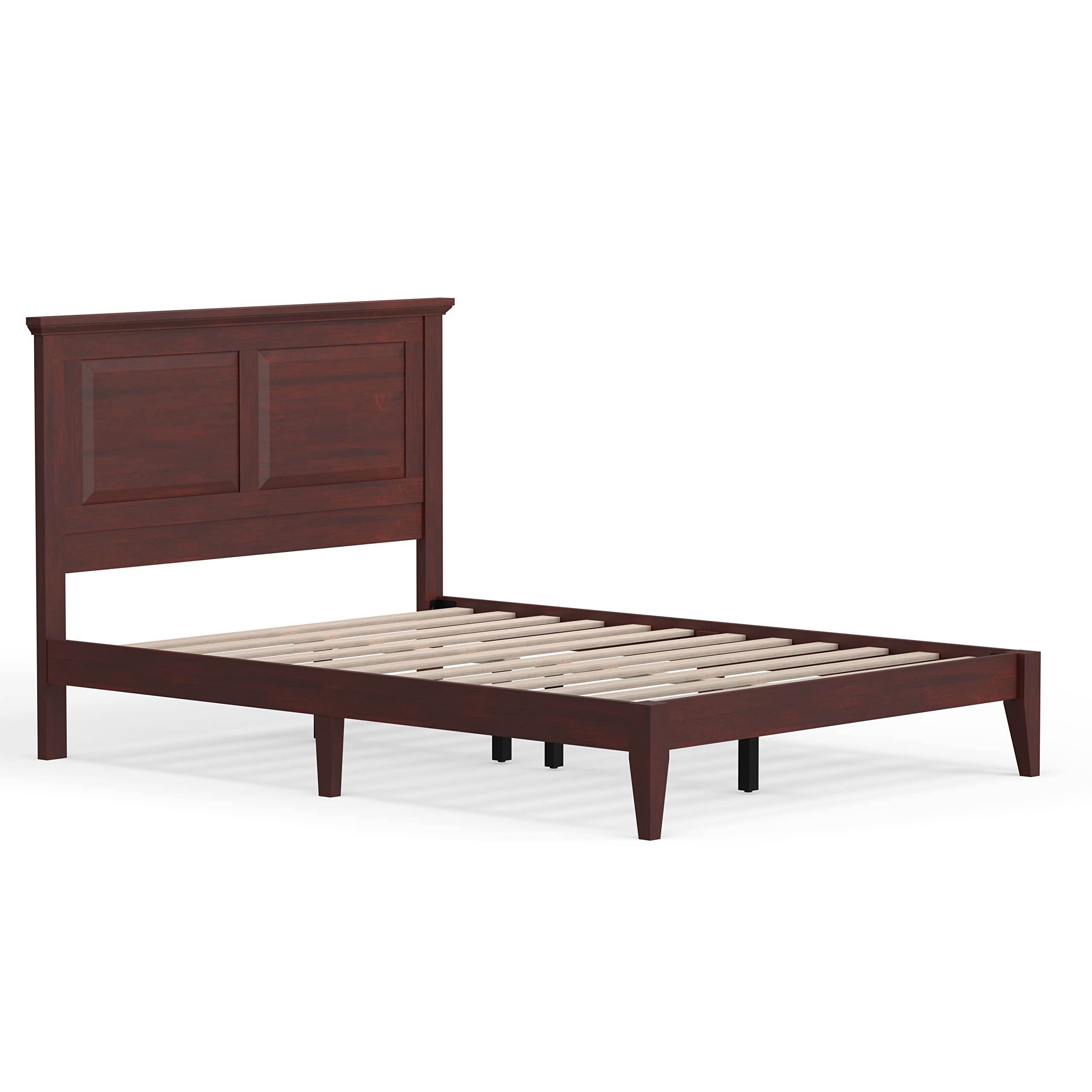 FULL Glenwillow Home Cottage Style Solid Wood Platform Bed in Full - Classic Cherry