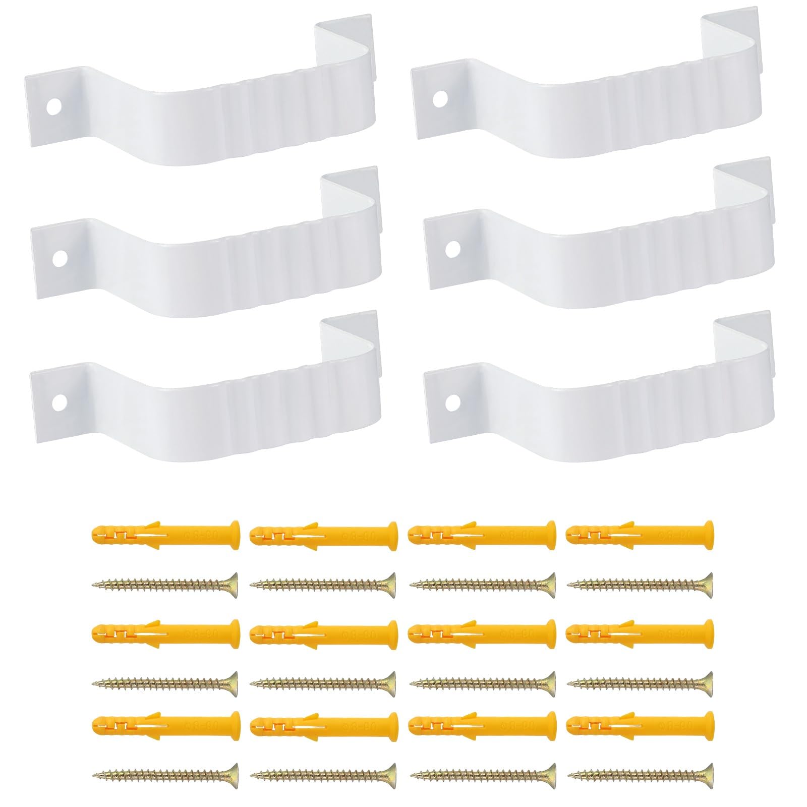 Downspout Strap 2x3 Leader Strap 2x3 6pcs (White)