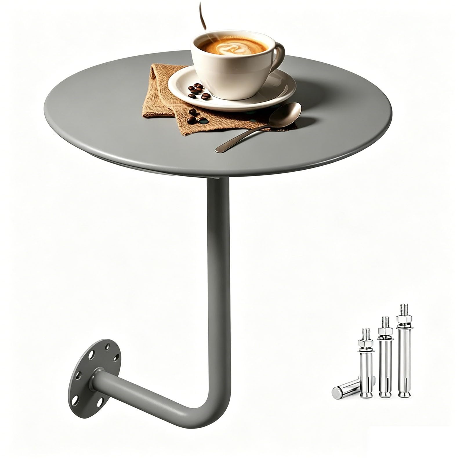 Mesa de cafe redonda de pared para disfrutar un desayuno comodo en el salon