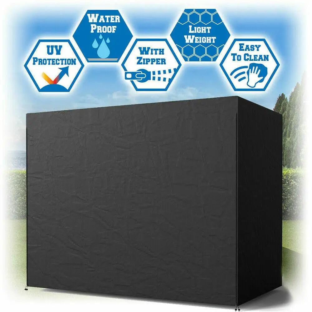 Funda de Columpio de Jardín de 3 Plazas, Cubierta de Columpio, Paño Oxford 600D Anti UV Impermeable Antipolvo, Resistente al Desgarro, 220x135x170cm