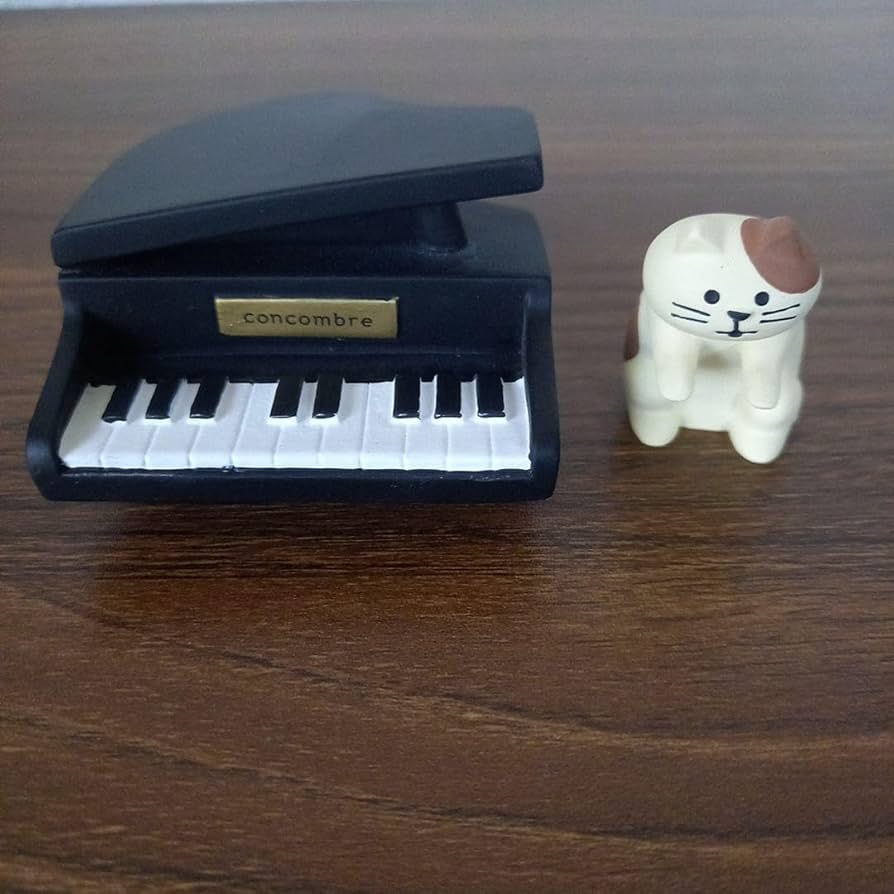 ミニチュアグランドピアノ 猫付き Amazon.co.jp: コンコンブル グランドピアノ & ふみふみ猫
