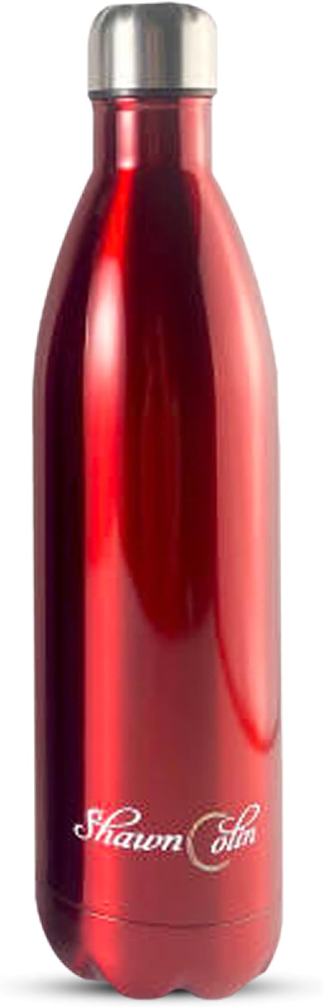 Shawn Colin Cola Shape Water Bottle - Double Walled Vacuum Insulated Stainless Steel Gym Water Bottles for Outdoor Sports - Red - 750 ML