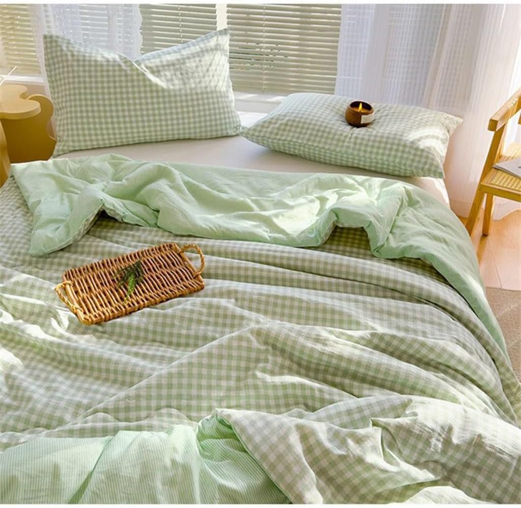uyeoco Couette D'été, Couverture D'été Fraîche, 100% Coton Lavé, Courtepointe Fine, Douce Et Confortable, Légère Et Respirante, Lavable en Machine,(A2,200x230cm/79x91in)