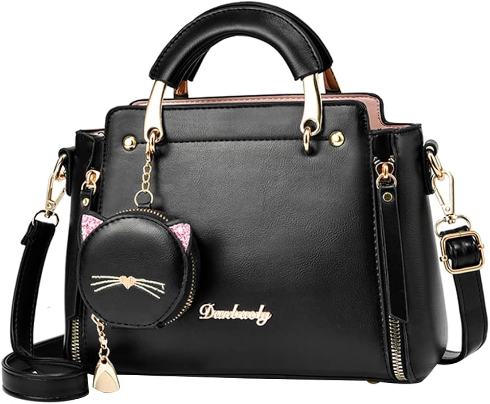 TIAASTAP Vintage City Bag Damen - PU Leder Shopper Tasche 37x28cm Hobo Bag