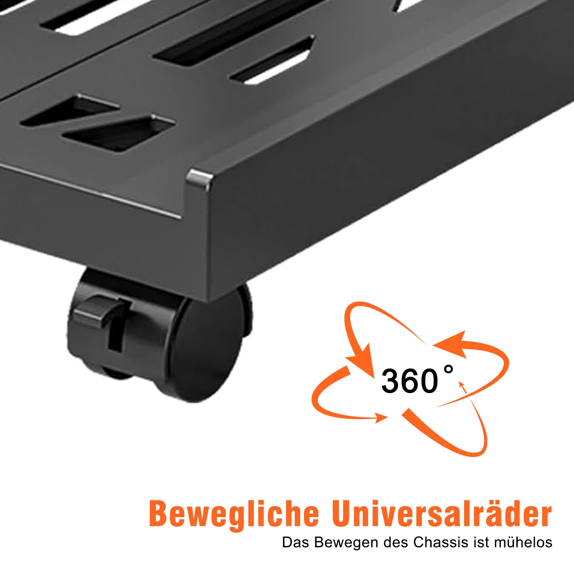 Supporto PC Fisso: Carrello Porta PC con Ruote Supporto per CPU Regolabile Supporto da Pavimento per CPU PC Computer Desktop Piante in Vaso - CPU Holder Cart