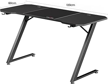 Yaheetech Scrivania Gaming Ergonomica A Forma Di K Con Tappetino Mouse, Porta Bicchiere E Gancio Cuffie - 111x70,5 Cm - 5