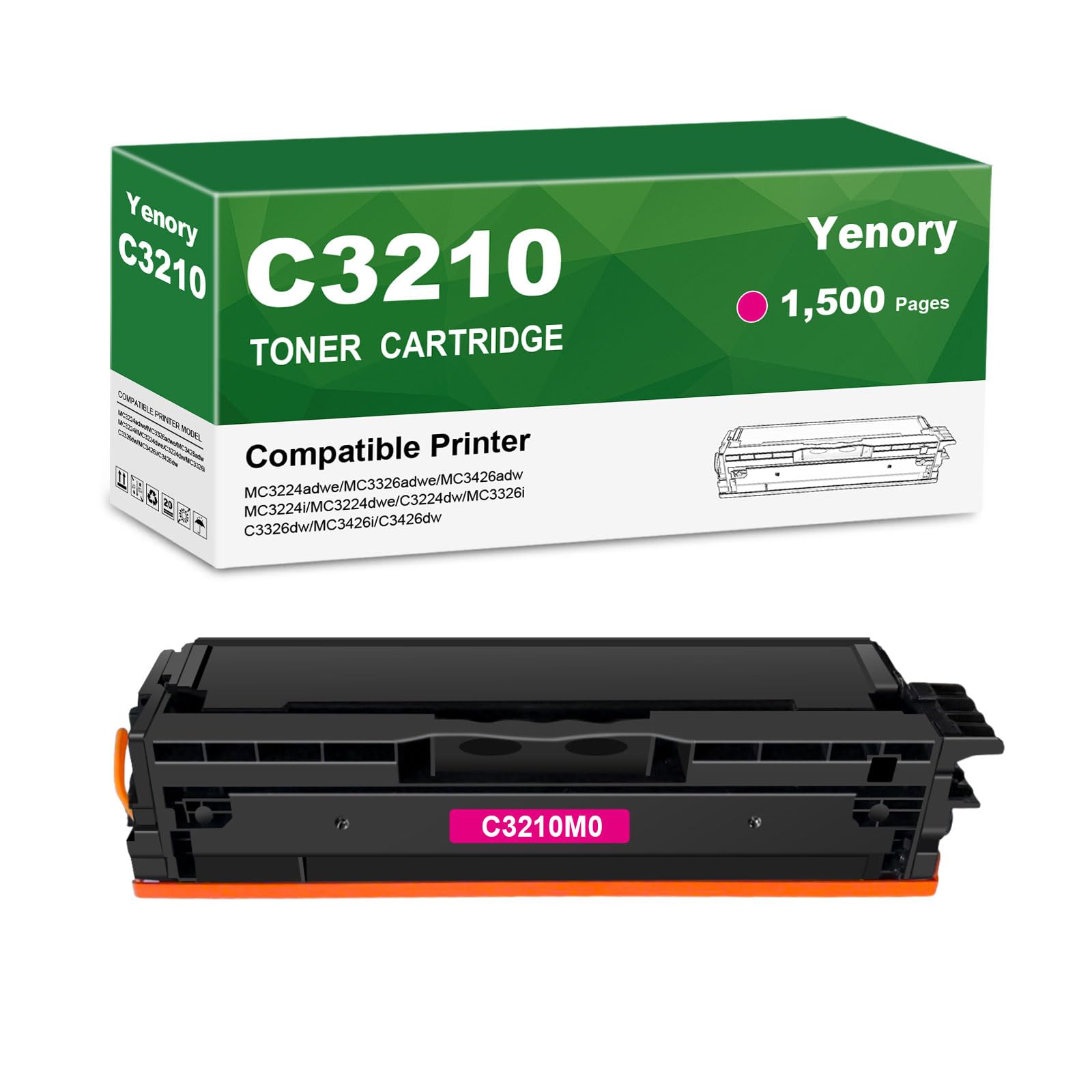 Remanufactured C3210M0 Magenta High Yield Toner Cartridge Replacement for Lexmark C3210M0 Toner Cartridge Work for Lexmark C3224 C3326 C3426 MC3224