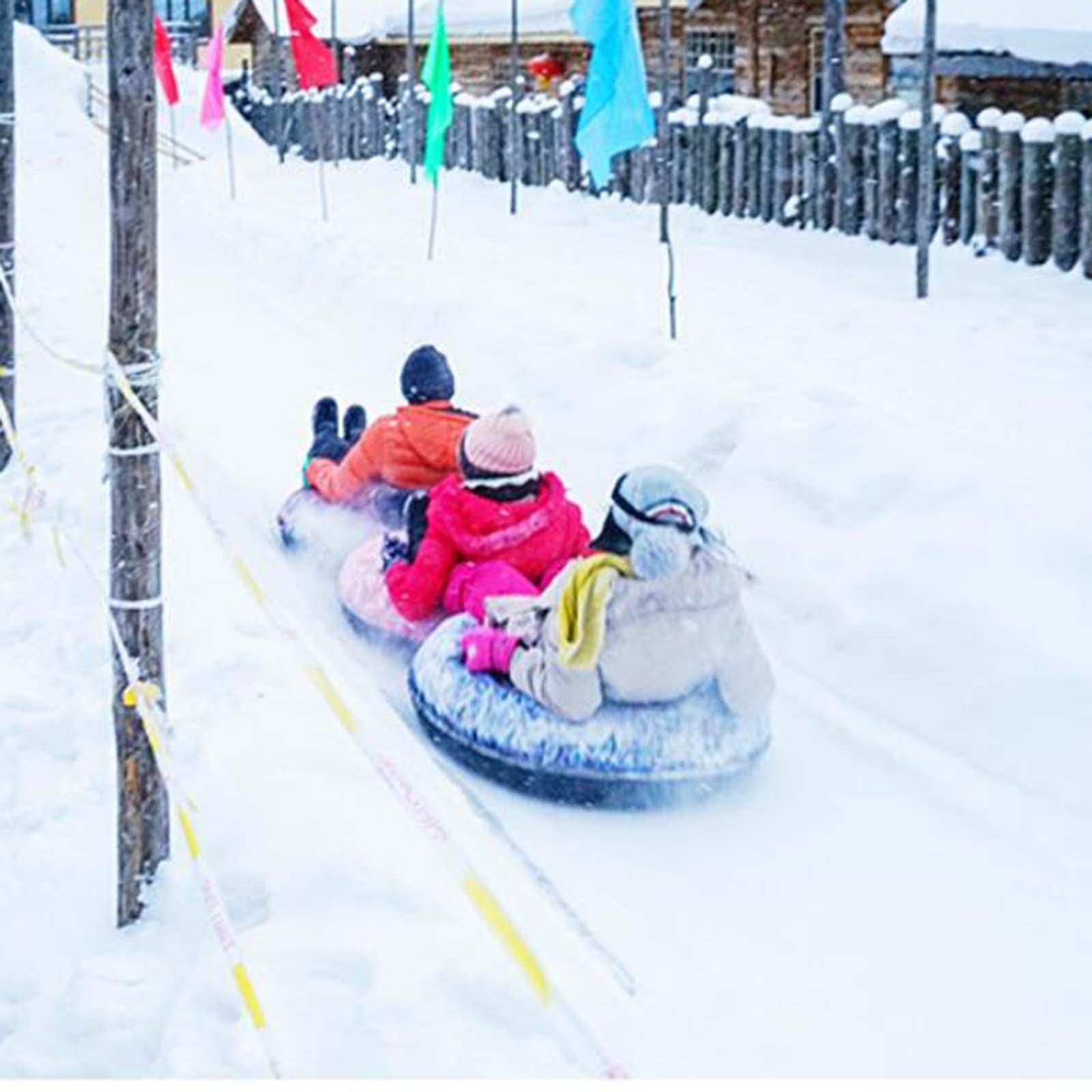 Snow Tube Schwimmreifen Gummi Ersatz Innenreifen Tragbar Langlebig Aufblasbar Dick Universal für Erwachsene Winterbadespaß Skifahren Poolschließen Ges, 90CM