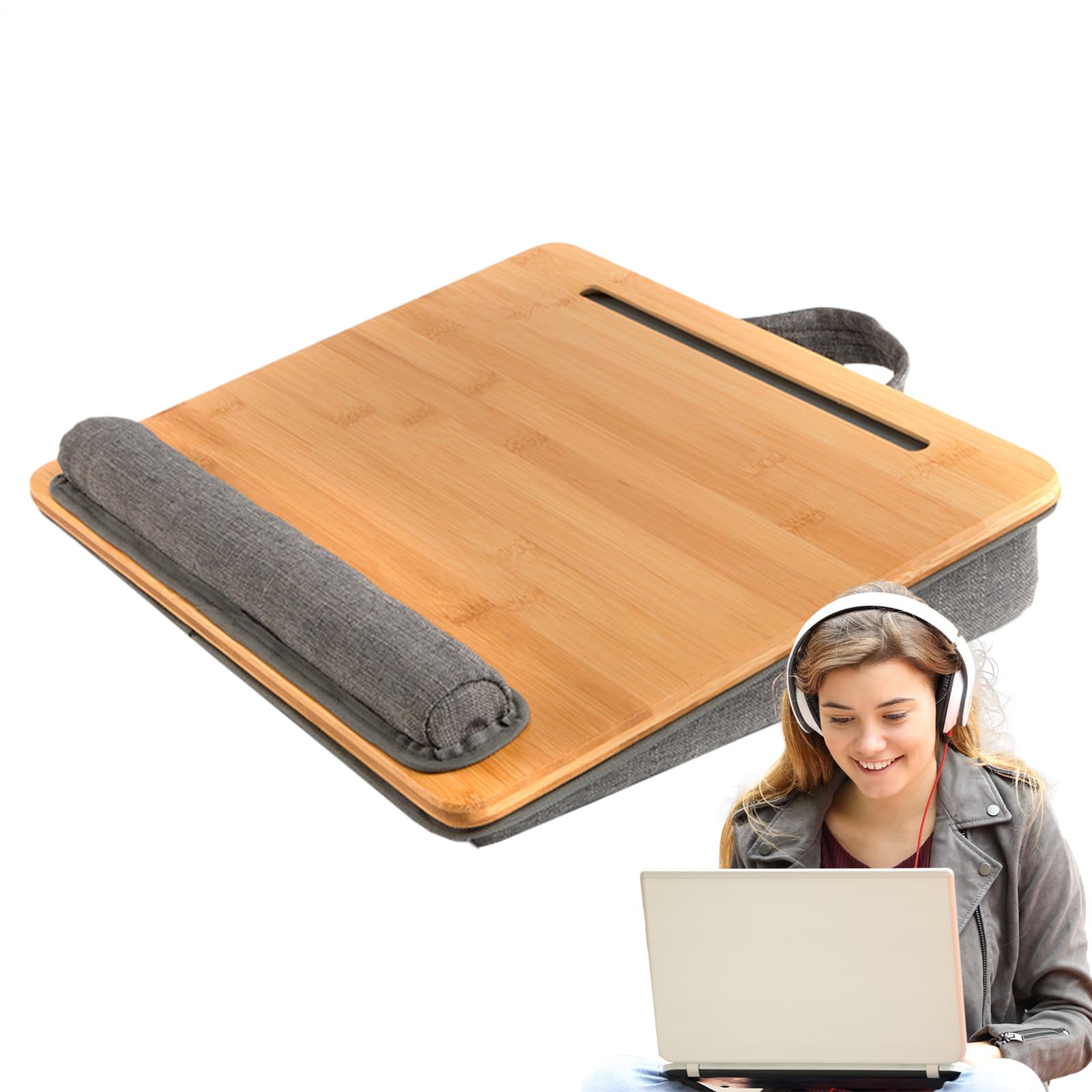 Laptop-Tablett, ergonomisches Schreibtischzubehör mit Handgelenkauflage – Laptop-Tisch für Bett | Sofa, Auto, Arbeitstisch, Büro, Schlafzimmer, Haus