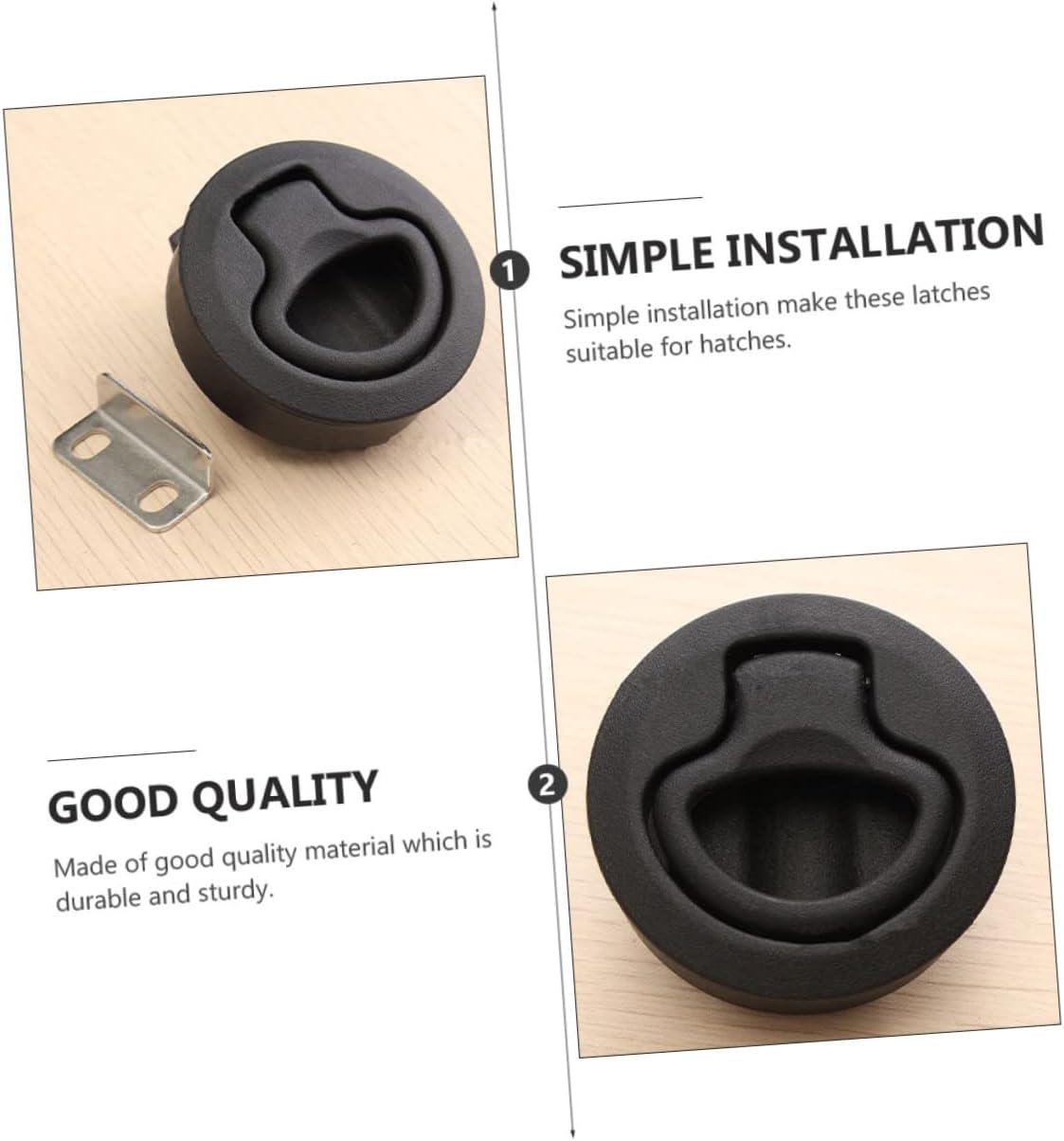 2 Pcs ABS Multipurpose Door Locks for RV and Yacht Use Practical and Sturdy Door Security Solution