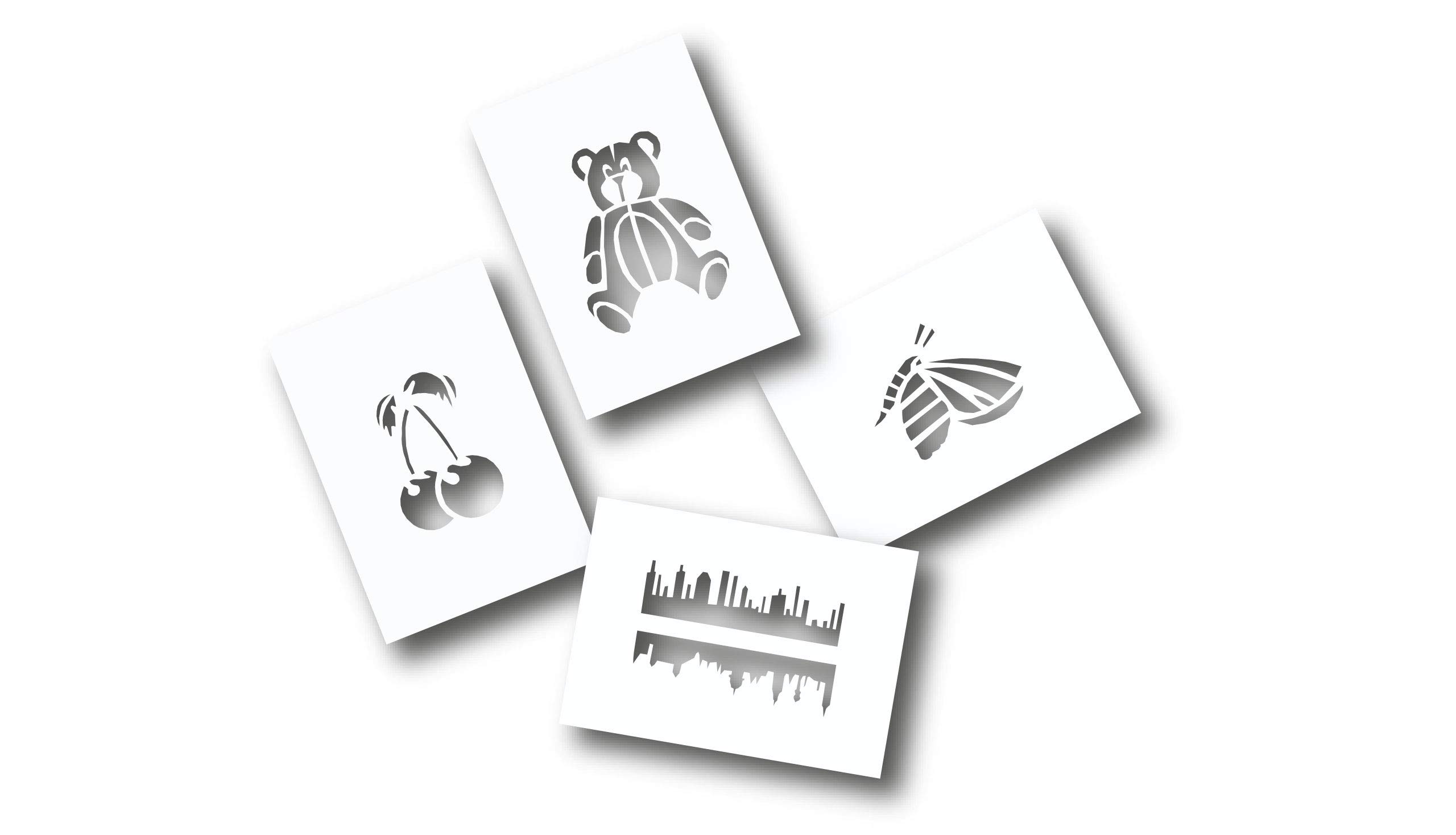 Lot De Pochoirs Aérographe MALINOS Sweeties 301008 | 8 Motifs Réutilisables | Pour Enfants Dès 4 Ans - 5