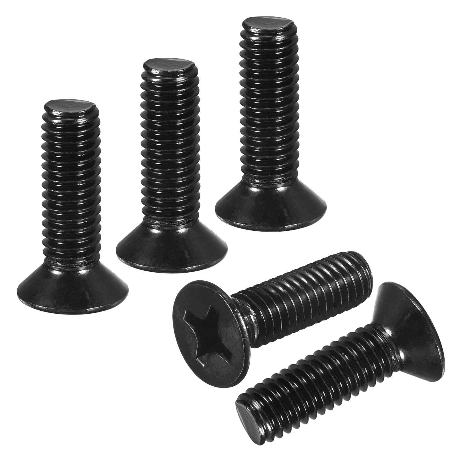 DTGN M6-1x20 Flat Head Countersunk Machine Screws - 10pcs - Good for Furniture and Machinery - 304 Stainless Steel Phillips Machine Screws Bolts - Black Oxide Finish โ image 1