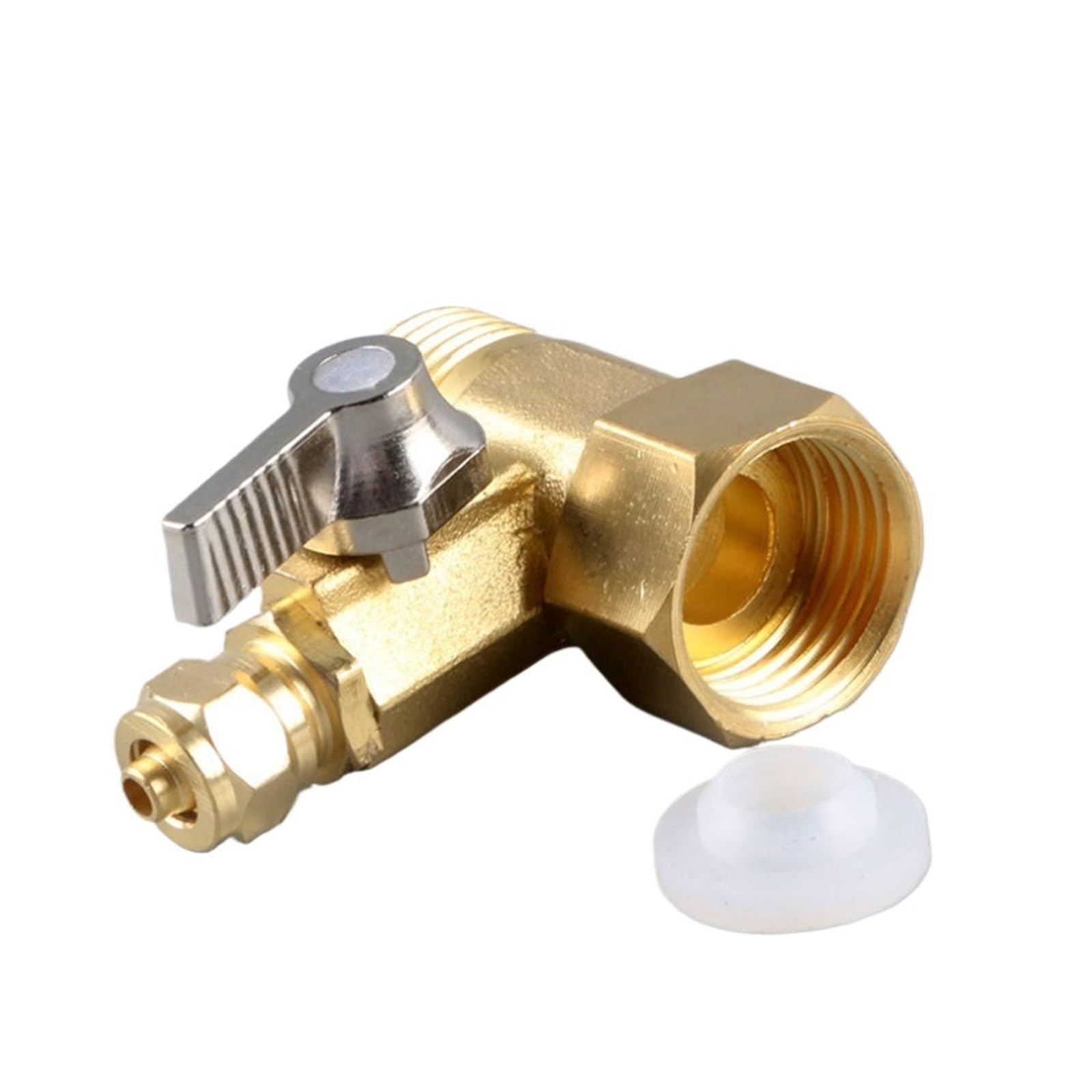 Aarterzza Women's One Color 1/2" /Male Thread 3/8" Tube Brass Ball Valve Ro Water Purifier Adapter Garden Water Tap Connector Hardware Accessories