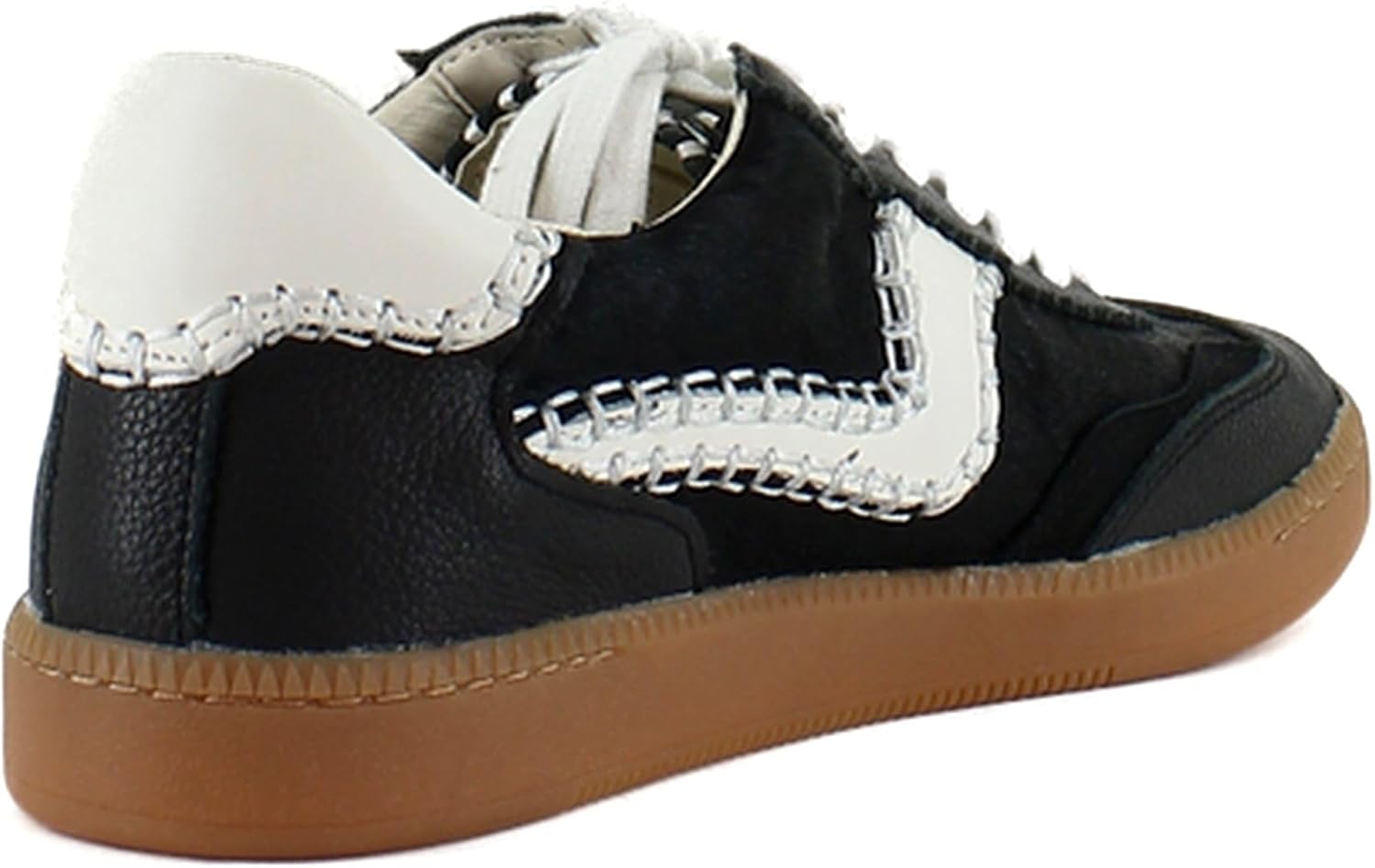 Dolce Vita Women's Notice Stitch Sneaker, Onyx Calf Hair, 7 - Image 5