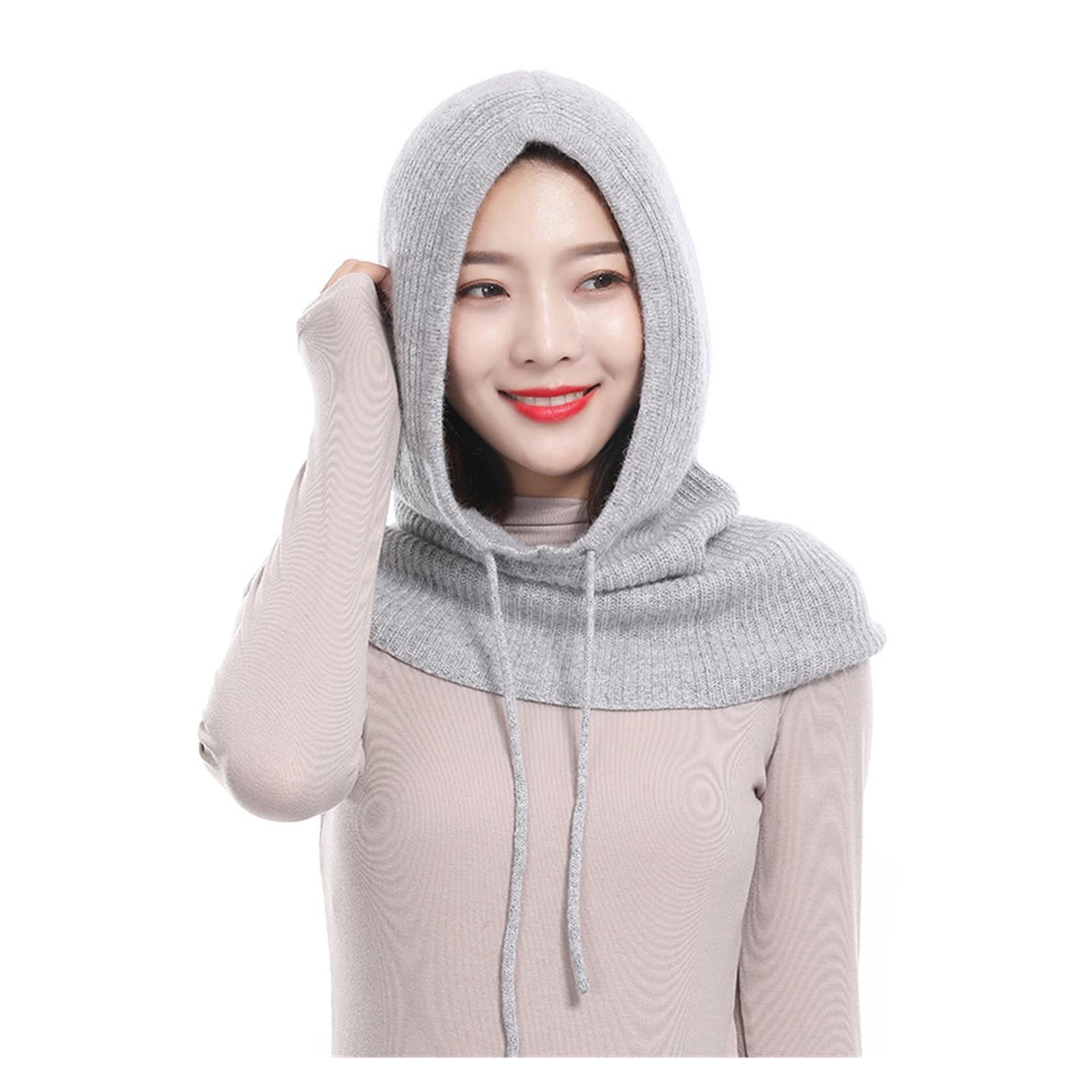 ZZSRJ Hood de Punto de Invierno Capucha con Capucha de Lana con Capucha Mantener Caliente (Color : 10, tamaño : One Size)