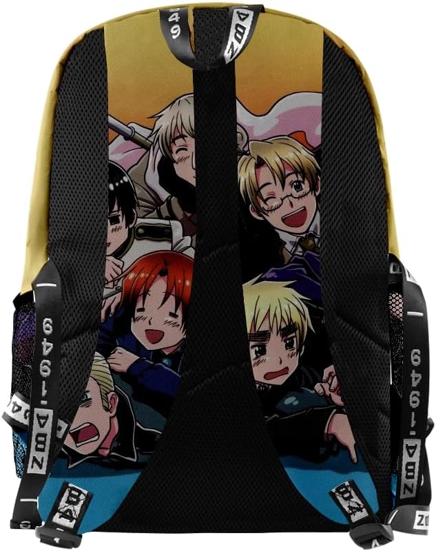 ISaikoy Anime Axis Powers Hetalia Backpack Daypack Laptop Bag 3D Printing School Bag Bookbag 6