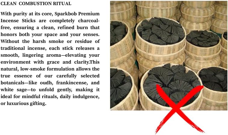 Incense Sticks Twin Pack, 200g Natural, Non-Toxic Premium Incense for Relaxation, Stress Relief & Meditation. Long-Lasting Fragrance for Home & spa (Amberwood Oak, Sacred Palo) - Image 5