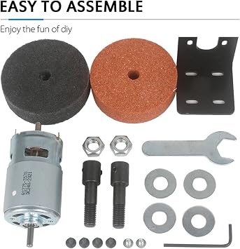 Grinding Wheel Edge Sharpener Machine Electric Emery Banogni Bench Grinder Polisher DIY Jade Jewelry Dental Bench Sanding Tools Tool DIY(Set 1)