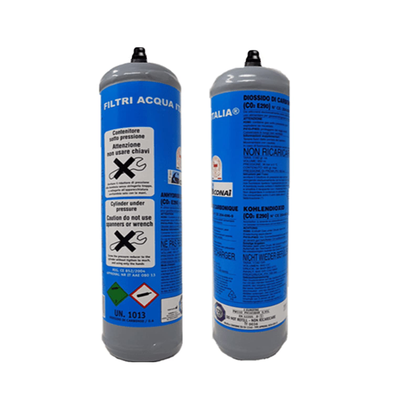Lotto 2X Bombole CO2 600g Monouso per Gasatori domestici E290