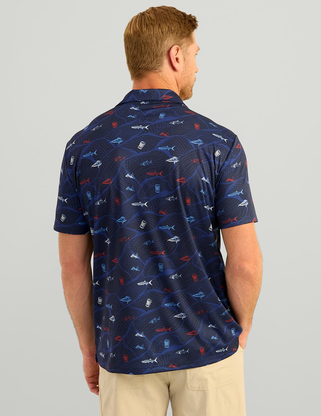 HUK Pursuit Pattern Polo, Performance Short Sleeve Polo Shirt H1200635 Uomo