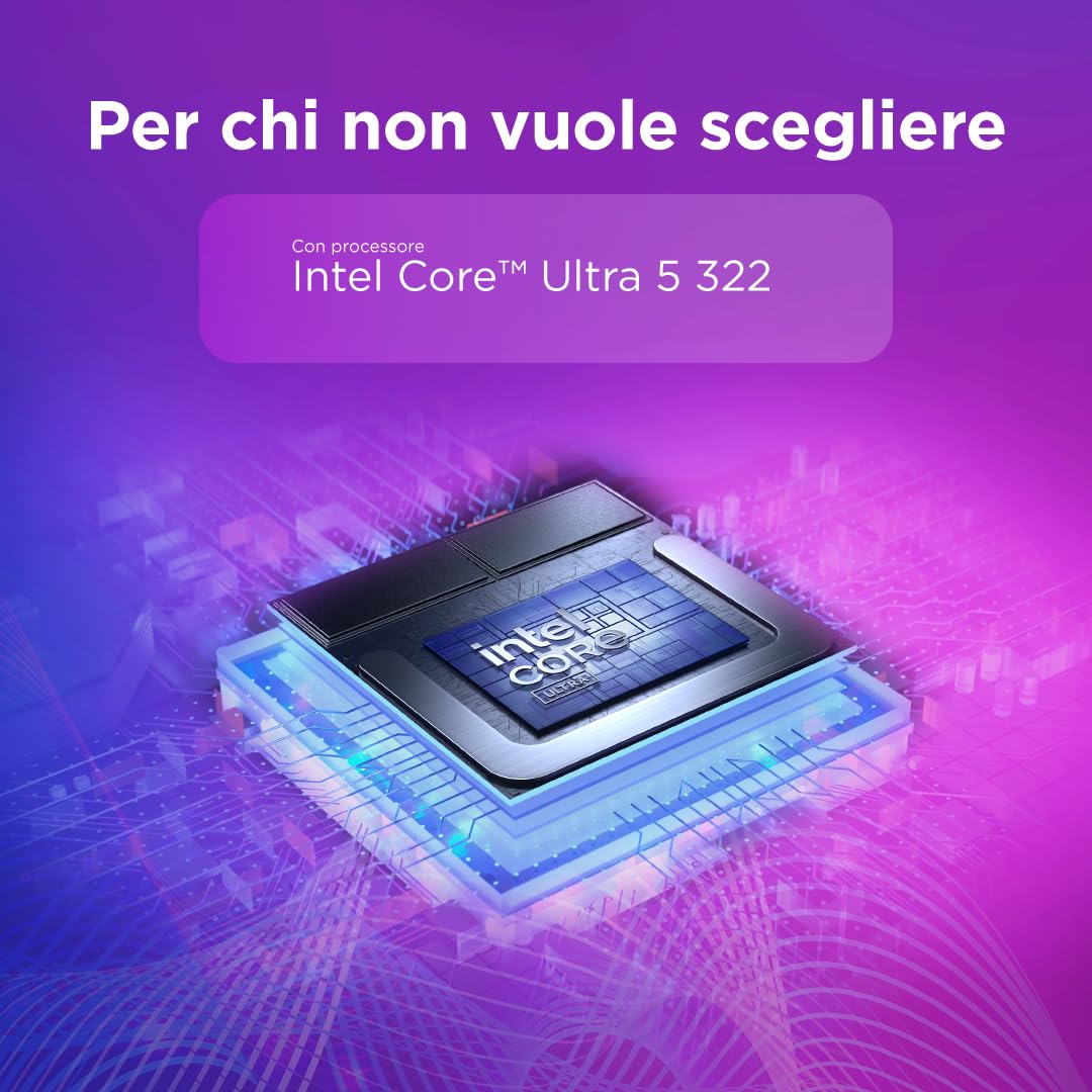 Lenovo IdeaPad 5 2in1 Notebook Display 14" Touch IPS, Intel Core Ultra 5 322, RAM 16GB, 512GB SSD, Digital Pen inclusa, Windows 11, Tastiera italiana QWERTY,Chassis in alluminio-Caricatore non incluso